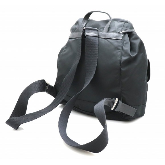 Prada Leather Backpack Nylon Nero Black - Picture 1 of 9